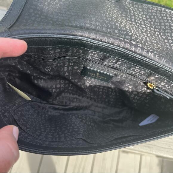 KATE SPADE Leather Black Crossbody Bag with Chain - Picture 5 of 6